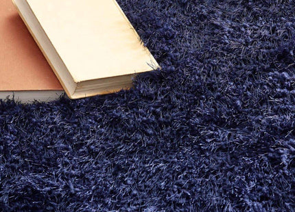 Extravagance Navy Shaggy Rug