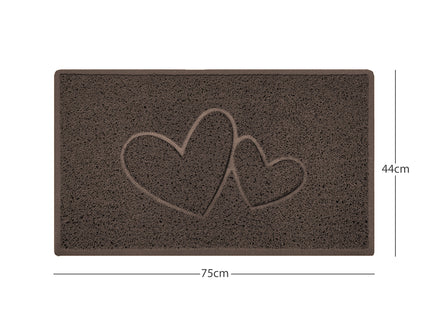 Embossed Spaghetti Outdoor Doormat - Brown