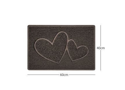 Embossed Spaghetti Outdoor Doormat - Brown