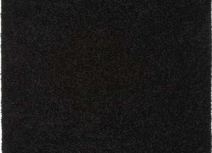 Washable Black Shaggy Rug