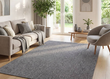 Flex Grey Low Pile Solid Rug