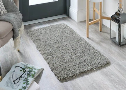 Washable Ghost Grey Shaggy Rug