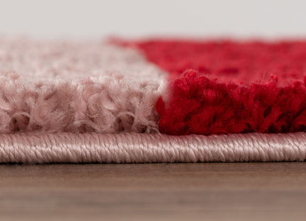 Joli Geometric Red & Pink Rug