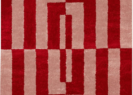 Joli Geometric Red & Pink Rug
