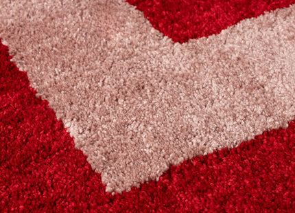 Joli Geometric Red & Pink Rug