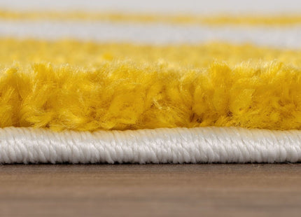 Joli Geometric Yellow & White Rug