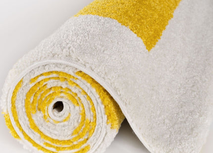 Joli Geometric Yellow & White Rug