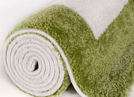 Joli Geometric Green & White Rug