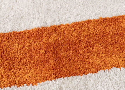 Joli Geometric Orange & White Rug