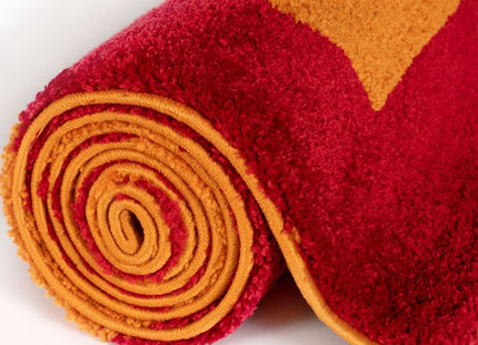 Joli Geometric Red & Orange Rug