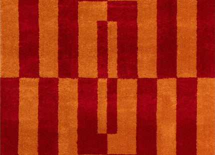 Joli Geometric Red & Orange Rug