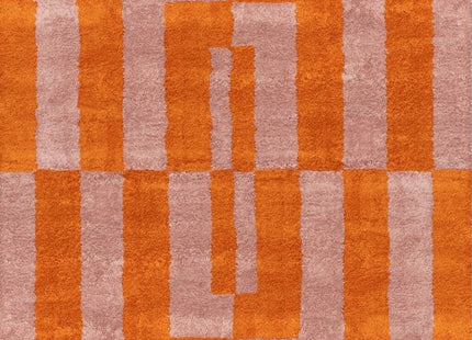 Joli Geometric Orange & Pink Rug