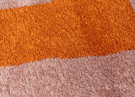 Joli Geometric Orange & Pink Rug