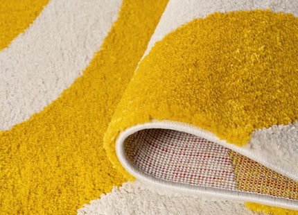 Joli Wave Yellow & White Rug