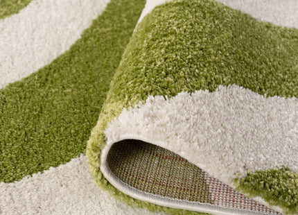 Joli Wave Green & White Rug