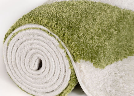 Joli Wave Green & White Rug