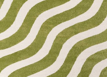 Joli Wave Green & White Rug
