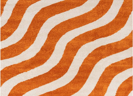 Joli Wave Orange & White Rug