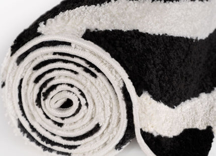 Joli Striped Black & White Rug