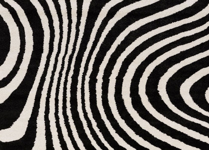 Joli Striped Black & White Rug
