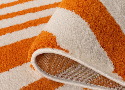 Joli Striped Orange & White Rug