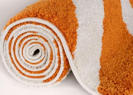 Joli Striped Orange & White Rug