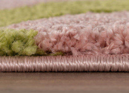 Joli Striped Green & Pink Rug