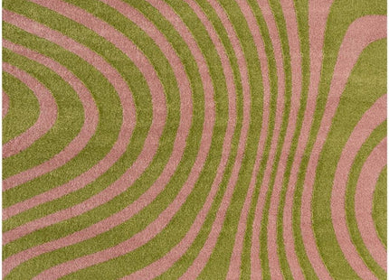 Joli Striped Green & Pink Rug
