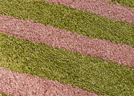 Joli Striped Green & Pink Rug