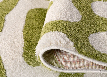 Joli Doodle Green & White Rug