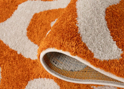Joli Doodle Orange & White Rug