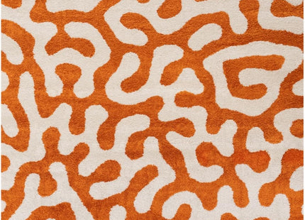 Joli Doodle Orange & White Rug