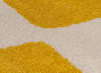 Joli Checkered Yellow & White Rug