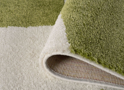 Joli Checkered Green & White Rug