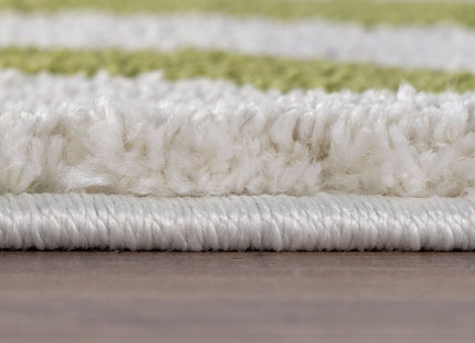 Joli Checkered Green & White Rug