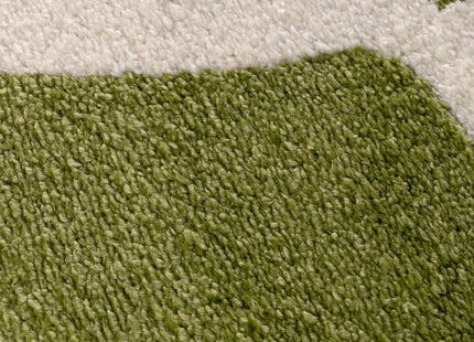Joli Checkered Green & White Rug