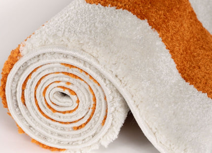 Joli Checkered Orange & White Rug