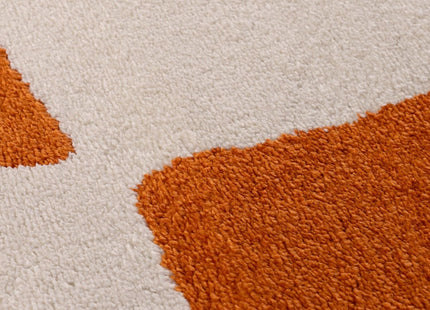 Joli Checkered Orange & White Rug