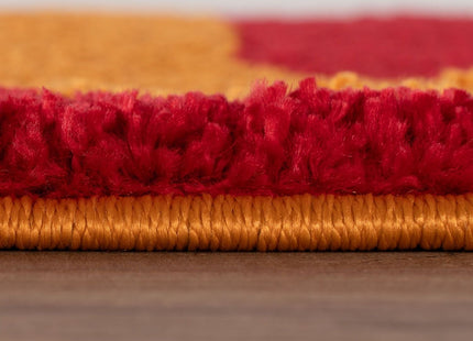 Joli Checkered Red & Orange Rug
