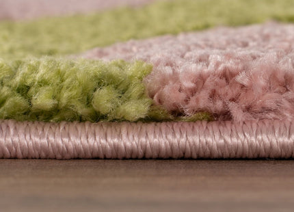 Joli Checkered Green & Pink Rug