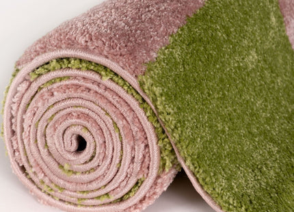 Joli Checkered Green & Pink Rug