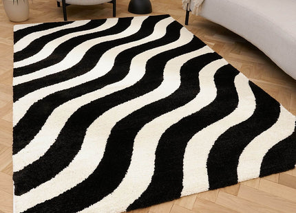 Joli Wave Black & White Rug