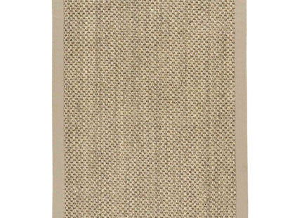 Bordered Light Beige Non-Slip Sisal Rug