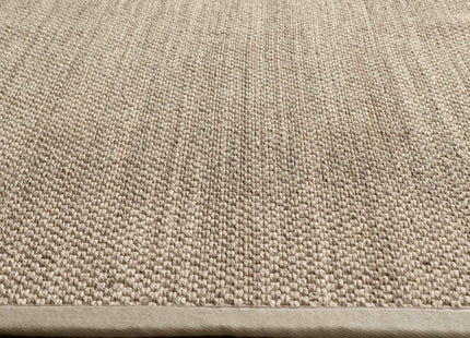 Bordered Light Beige Non-Slip Sisal Rug