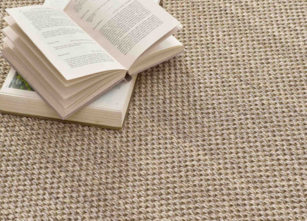 Bordered Light Beige Non-Slip Sisal Rug