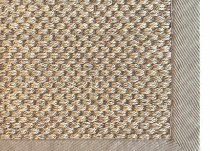 Bordered Light Beige Non-Slip Sisal Rug