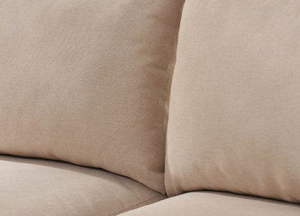 Kiki Beige 3-Seater Curved Garden Sofa and Coffee Table