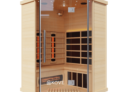 KOVE Corner Full Spectrum Infrared Sauna – 3–4 Person