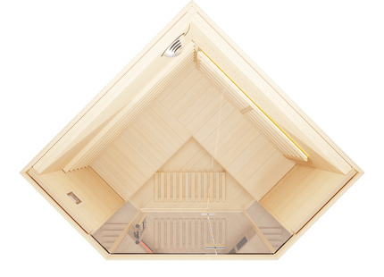 KOVE Corner Full Spectrum Infrared Sauna – 3–4 Person