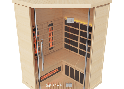 KOVE Corner Full Spectrum Infrared Sauna – 3–4 Person